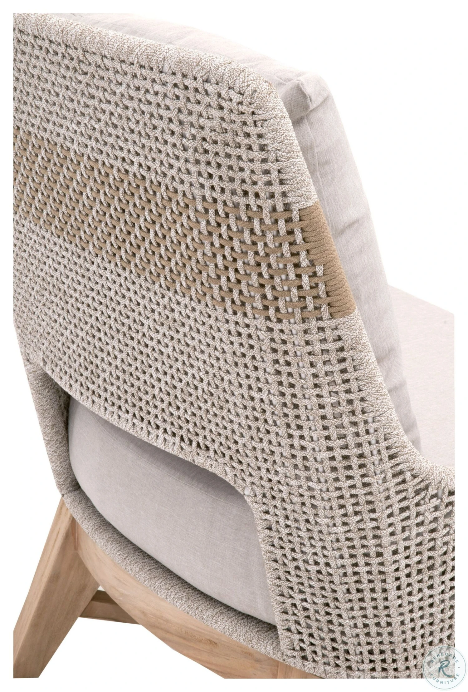 Woven Gray Tapestry Outdoor Club Chair - Image 6