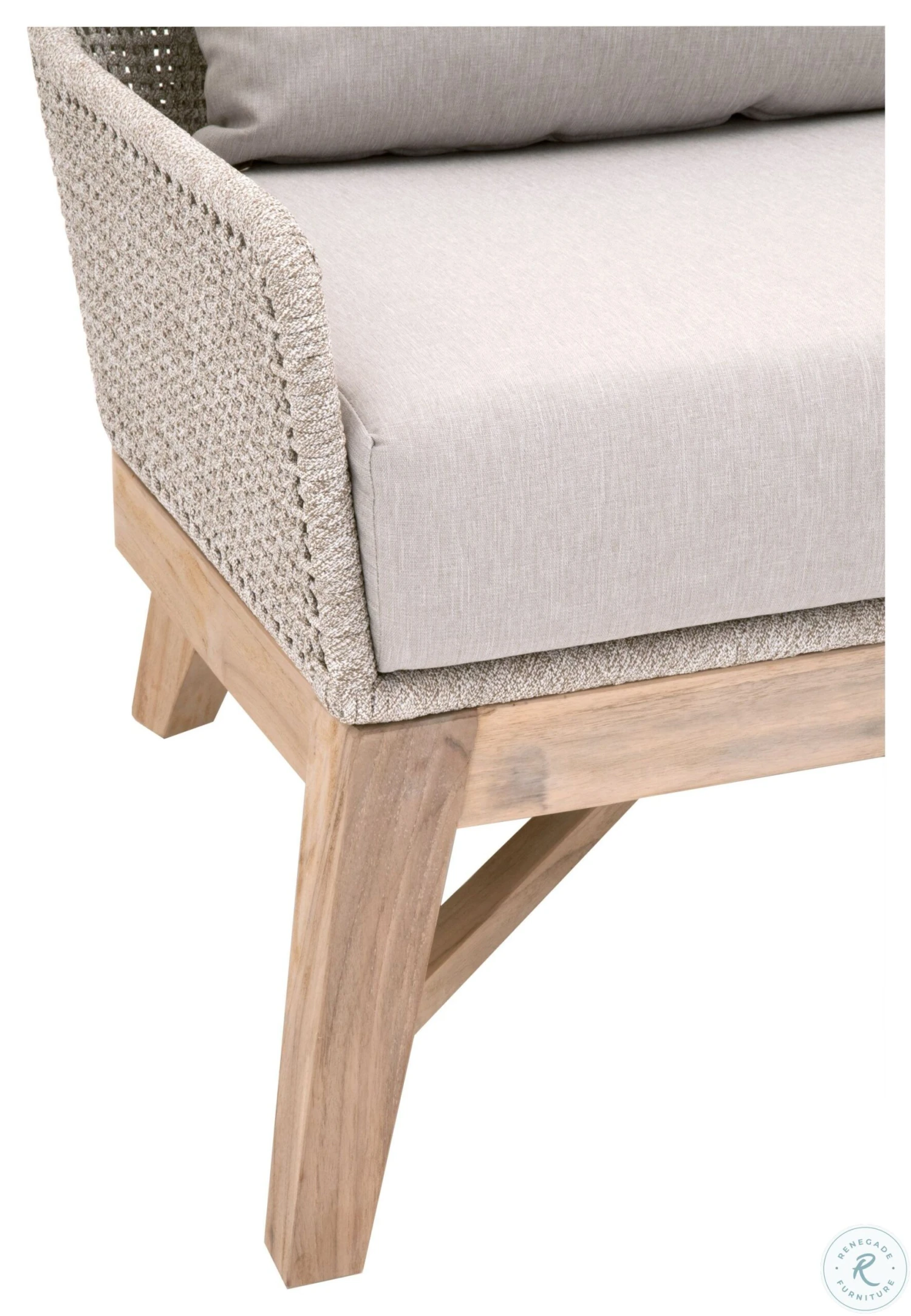 Woven Gray Tapestry Outdoor Club Chair - Image 7