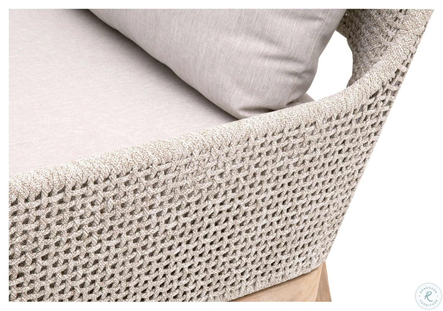 Woven Gray Tapestry Outdoor Club Chair - Image 8