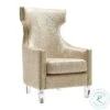 Gramercy Gold Croc Velvet Wing Chair
