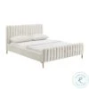 Angela Cream Upholstered Full Platform Bed