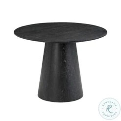 Sahara Black Oak Round Dining Table