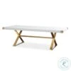 Adeline White And Gold Dining Table
