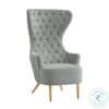 Jezebel Grey Velvet Wingback Chair By Inspire Me Home Decor
