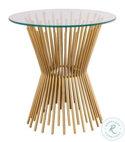Grace Gold Glass Side Table By Inspire Me Home Decor