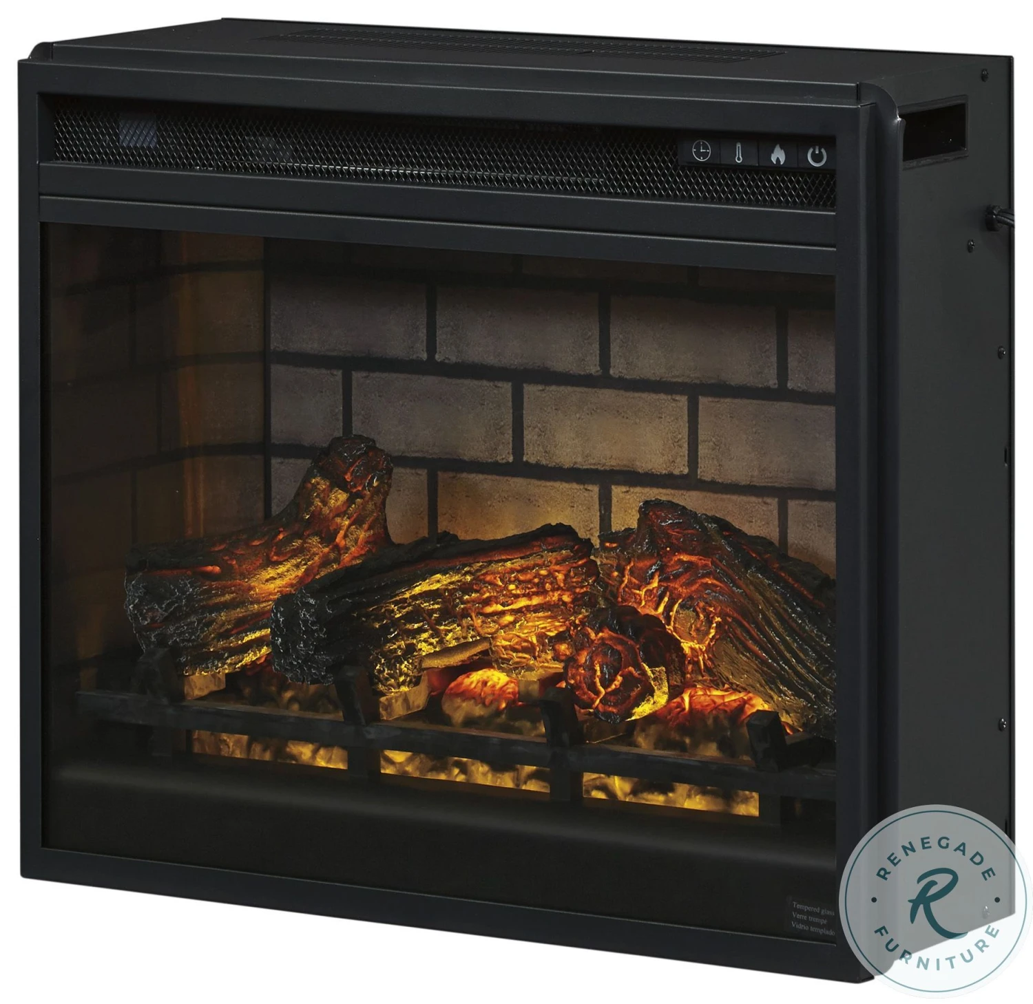 Black Infrared Fireplace Insert - Image 3