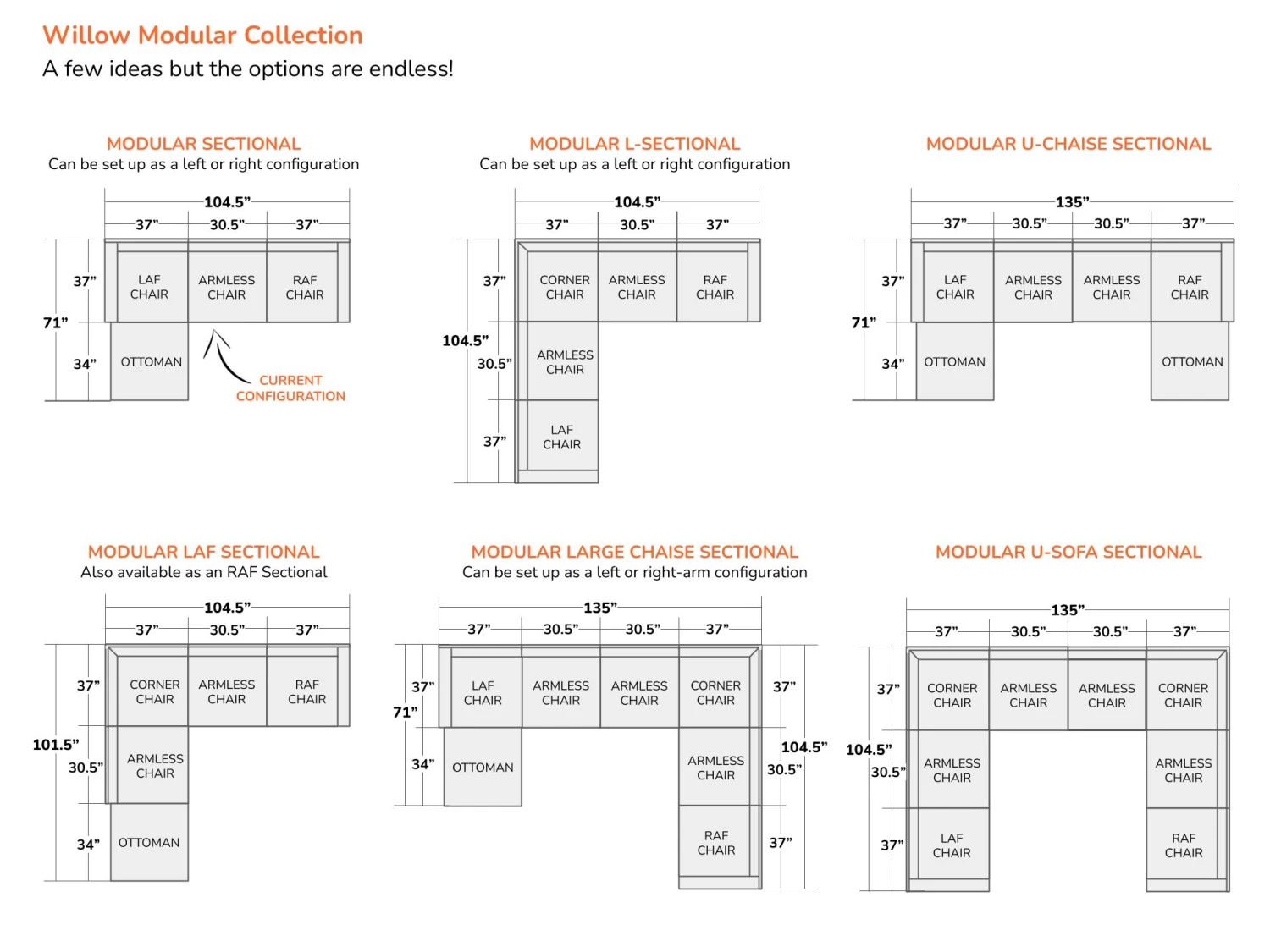 Willow Taupe Sectional - Image 3